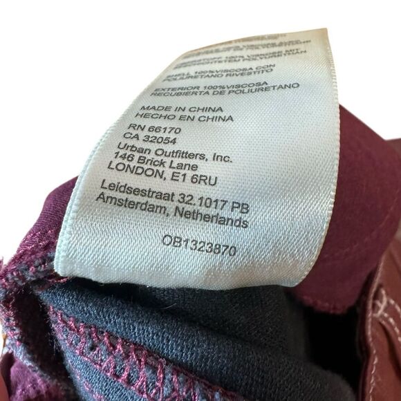 Revolve Free People We The Free Burgundy The It Factor Vegan Leather Pant - Picture 6 of 7